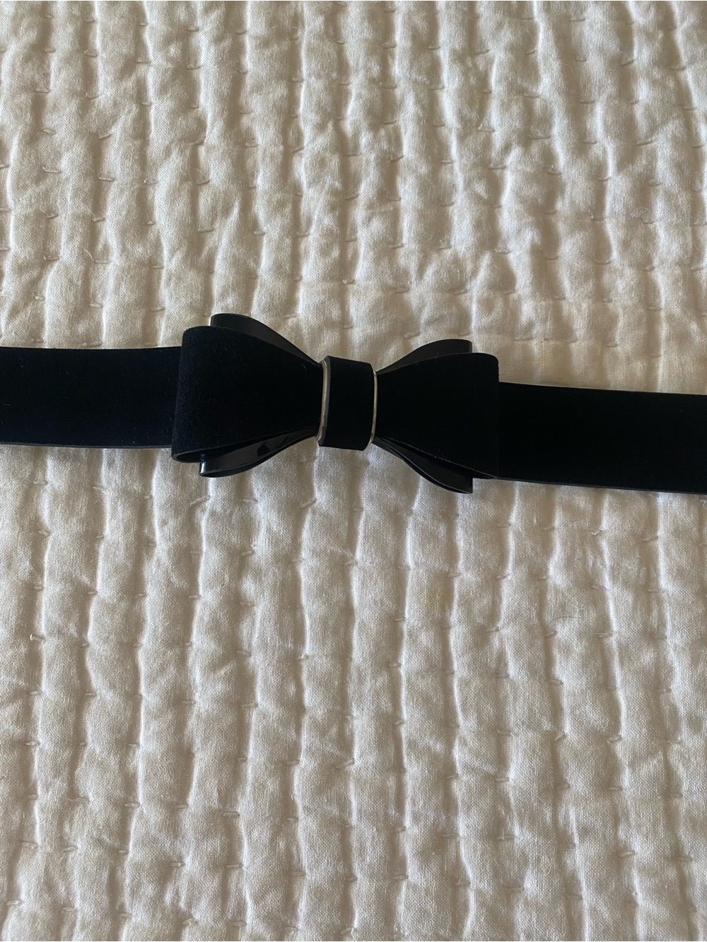 White House Black Market Black Velvet Bow Belt